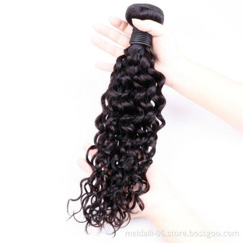 wholesale cheap price crochet braid hair natural color raw burmese unprocessed water wave  curly hair human hair